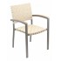 AL-5800A Woven Aluminum Modern Basketweave Stackable Restaurant Commercial Arm Chair